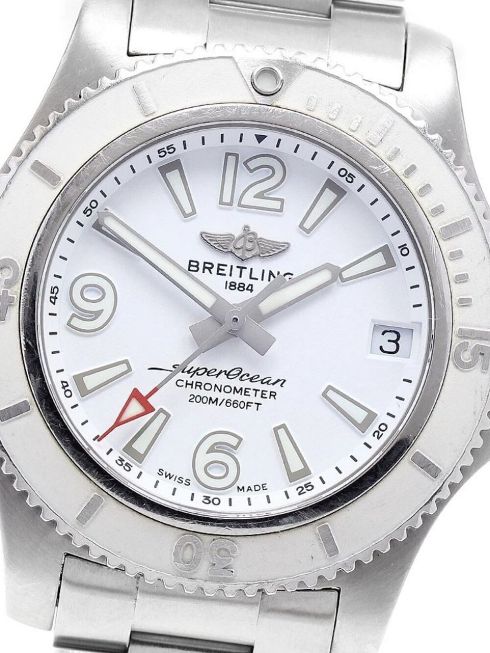 BREITLING Super Ocean 2 36 A17316 Date white Dial Automatic Boy's Watch_895399